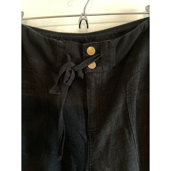 Soft Surroundings Women's Linen Cargo with Drawstring Waistband/ Zipper Fly - Picture 4 of 7